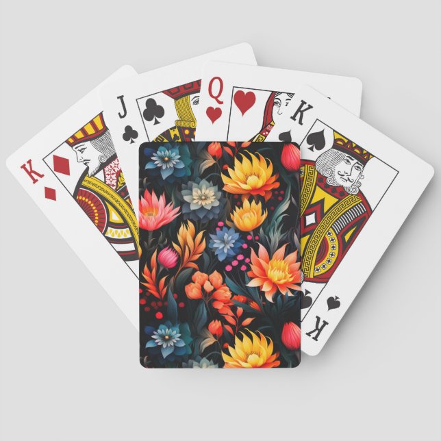Artsy Flower Design Casinokort (Baksidan)