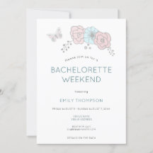 Artsy Flowers Butterfly Bachelorette Party Helg