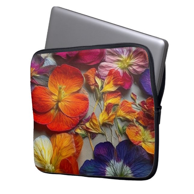 Artsy Flowers Laptop Fodral (Framsidan Vänster)