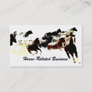 Artsy Frisky Running Horses/Horse Equine Business Visitkort
