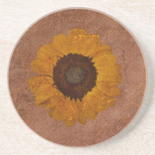 Artsy Golden Bronze Sunblomma Underlägg