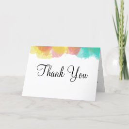 Artsy Gouache Watercolor Bröllop Tack Kort