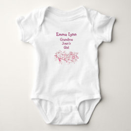 Artsy Grandma's Girl Flowers Hearts Personalize T Shirt