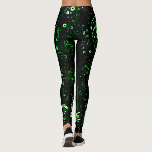 Artsy Grönt Black Leggings