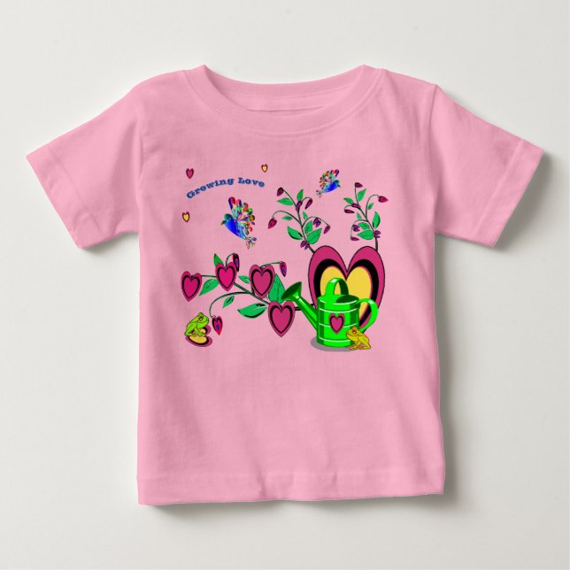 Artsy Growing Kärlek Småbarn T Shirt (Framsida)