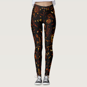 Artsy Guld Black Leggings