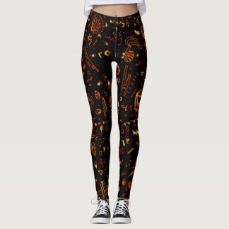 Artsy Guld Black Leggings