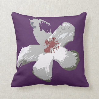 Artsy Hibiscus Flower Cotton Dekorativ kudde