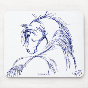 Artsy Horse Huvud Musmatta