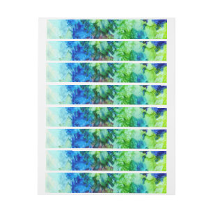 Artsy inky splashy wraparound-etikett etikettband