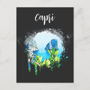 *~* Artsy ITALIA CAPRI Island Italy Vykort