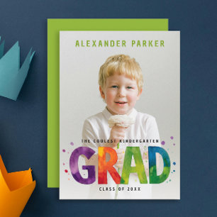 Artsy Kindergarten Student Colorful Grönt Photo Meddelande