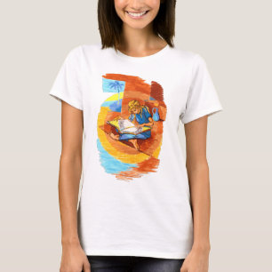 Artsy kvinnaläsning tee shirt