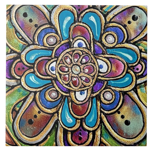 Artsy Land Flower Kakelplatta (Framsidan)