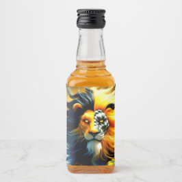 Artsy Lejon Spritflaskor Etikett