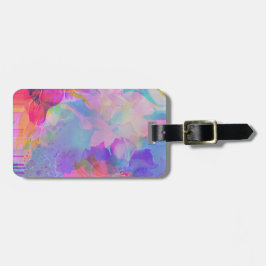 Artsy, lila blommigt bagagebricka