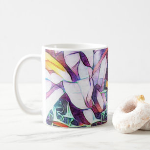 Artsy Lila Flower Mugg