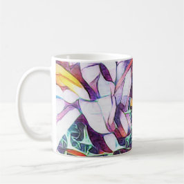 Artsy Lila Flower Mugg