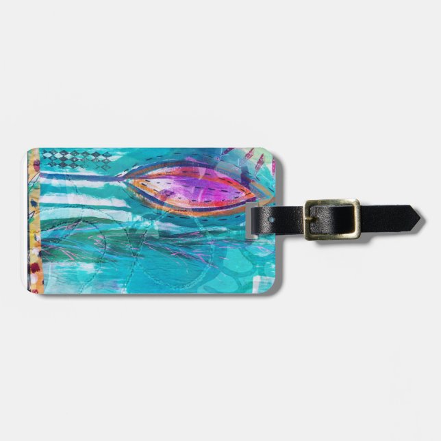 Artsy Luggage Tag Bagagebricka (Horisontell Framsida)