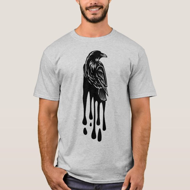 Artsy Magic Bloody Raven Kråka 1 T Shirt (Framsida)