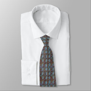 Artsy Nephrolog Kidney Design Blue och Grått Slips
