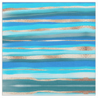 Artsy Ocean Aqua Blue Guld Abstrakt Paint Rand