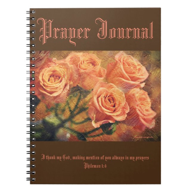Artsy Orange Ro Prayer Journal Anteckningsbok (Framsidan)