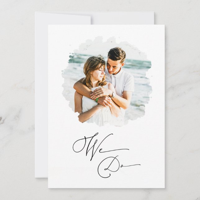 *~* Artsy par FOTO OSA + QR AR6 Bröllop Invi Inbjudningar (Framsida)