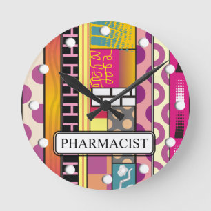 Artsy Pharmacist Gifts Rund Klocka