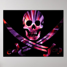 Artsy Pirat Skull Poster