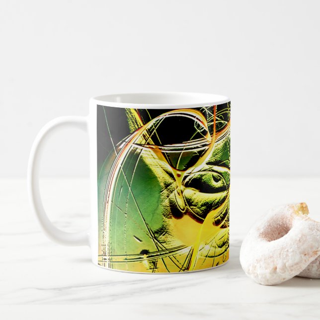 Artsy-platta Kaffemugg (Med munk)
