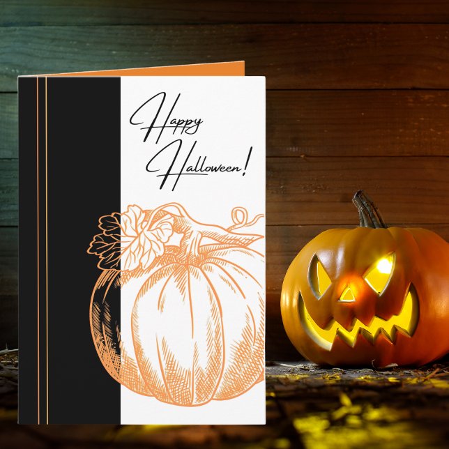 Artsy Pumpkin Halloween Card Kort (Skapare uppladdad)