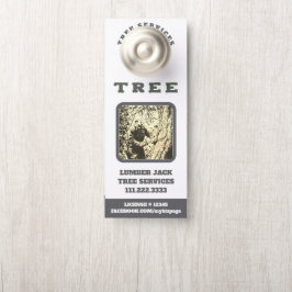 *~* Artsy QR Man Lumber Jack Träd Service Door