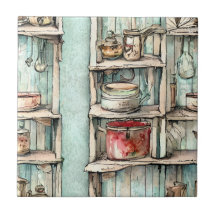 Artsy real hand plockade köksdiskett Rustic