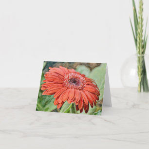 Artsy Red Gerbera Daisy från Gertie's Garden Kort