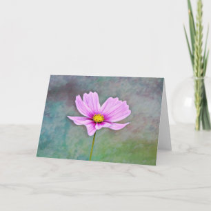 Artsy Rosa Flower Art Note Card Kort