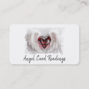 *~* Artsy RUBY Heart Angel Vingar AP78 QR Visitkort