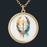 *~*Artsy RUNE AP87 VIKING Nordic Inspired Ancient Guldpläterat Halsband<br><div class="desc">(Sök AP87 efter sak Viking eller AP40 efter liknande objekt ) - NECKLACE. Bilden är stor så du känner dig fri att ÖVERFÖRA till valfri ZAZZLE-produkt. JEWELRY WITH INTENTION (R) - skapa din egen avsikt. Användan den här coolan är kreativets konstnärliga moderna men vintage vackra själ som når konst och...</div>