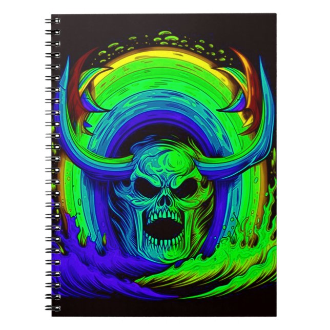 Artsy Skull-design Anteckningsbok (Framsidan)