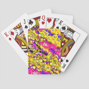 Artsy stänkkonst som leker kort casinokort