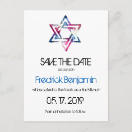 Artsy Star av David Pub Bat mitzvah Spara datum Meddelande Vykort