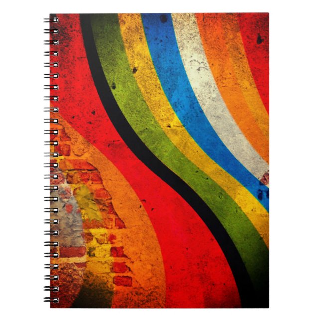 Artsy Stripe-design Anteckningsbok (Framsidan)