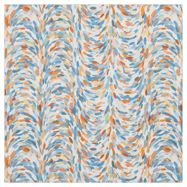 Artsy Summer Färger Paint Splatter Mönster Tyg (Provkarta)