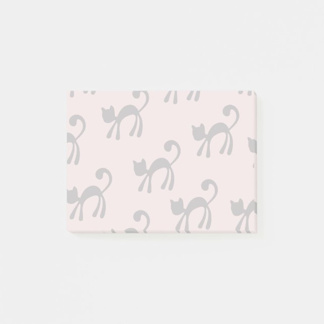 Artsy svarta katter på rosor post-it block (Framsida)