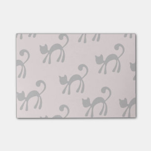 Artsy svarta katter på rosor post-it block