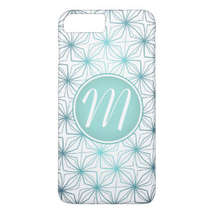 Artsy Teal Monogram Vintage Mönster