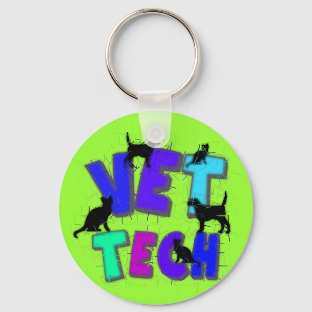 Artsy Vet Tech Gifts, unik artistritad design Nyckelring (Framsida)