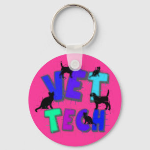 Artsy VetTechgåvor, unik konstnär dragen design Nyckelring