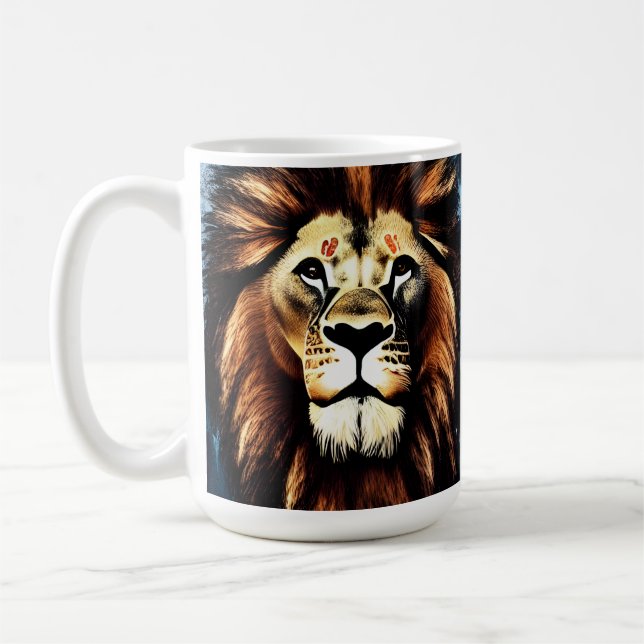 Artsy Vild African Lejon Kaffemugg (Vänster)