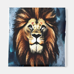 Artsy Vild African Lejon Magnet